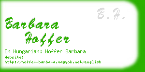 barbara hoffer business card